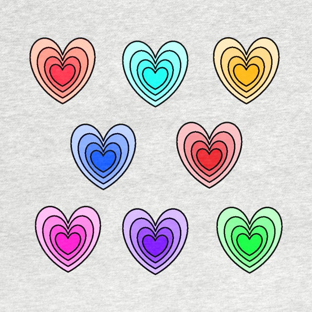 Collection of Different Colored Hearts by Klssaginaw